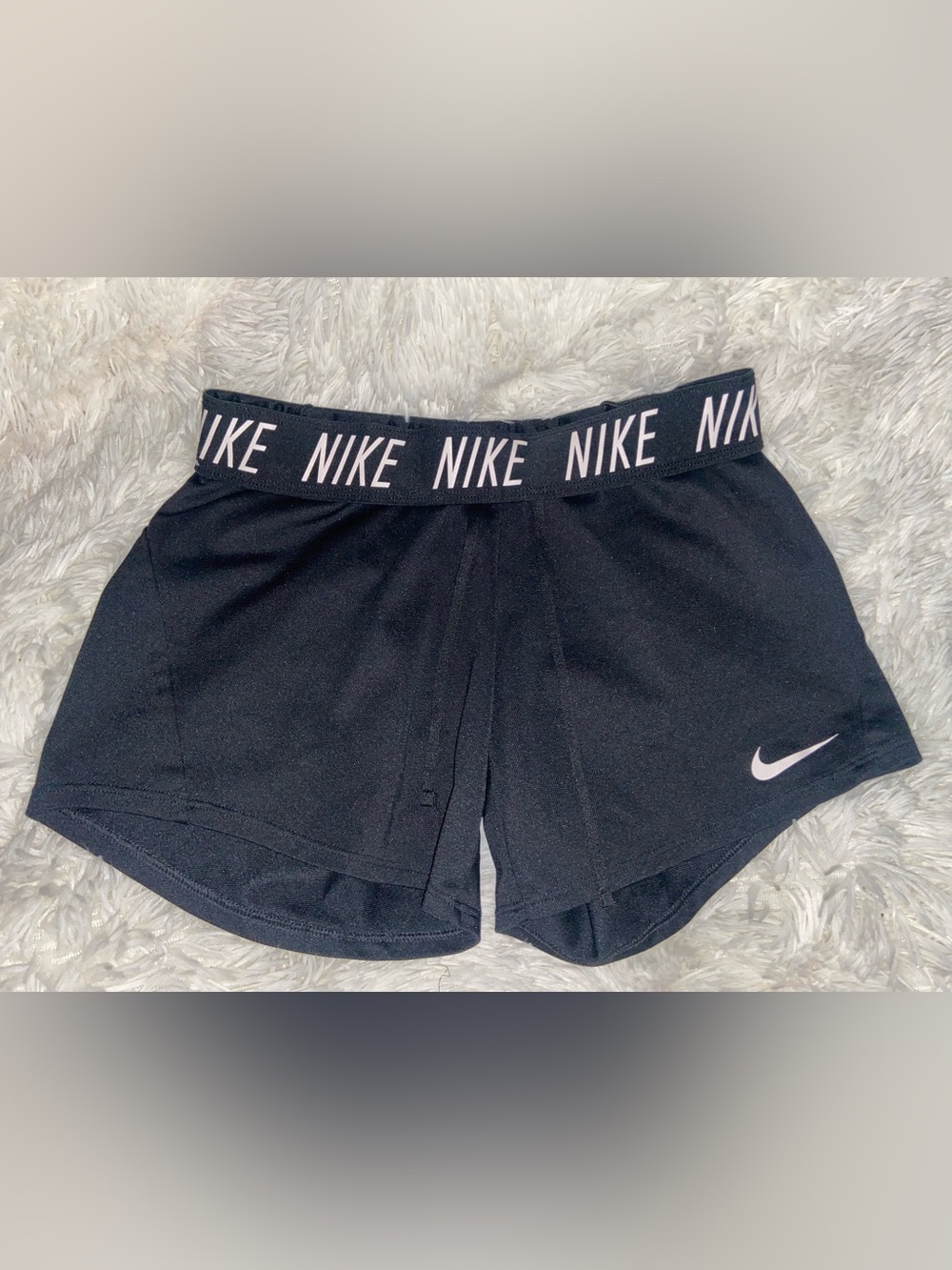 Nike Black Women's Athletic Shorts with Branded Waistband